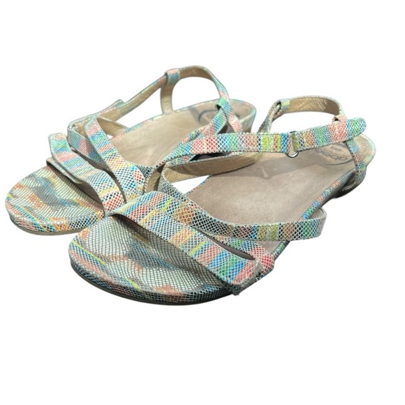 Abeo multicolor strappy sandals size 8 bio system orthotic comfort like new - Picture 1 of 6
